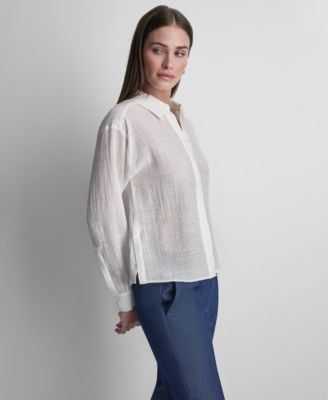 Women's Long-Sleeve Organza Top