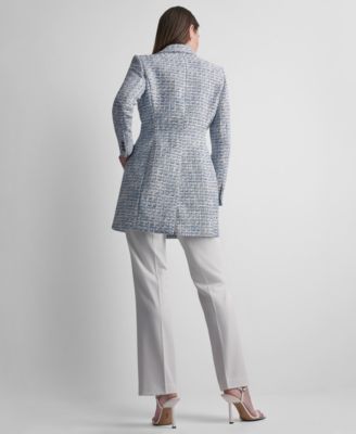 Women's Tweed One-Button Topper Jacket