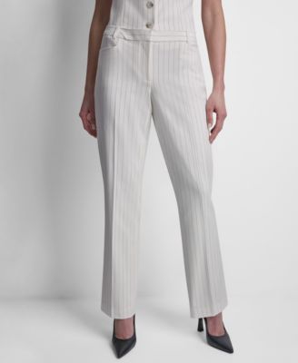 Women's Pinstripe Flared Fit Pants