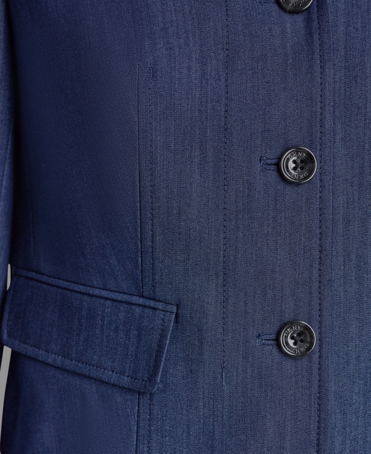 Dkny Women's Denim Cropped Button-Front Jacket