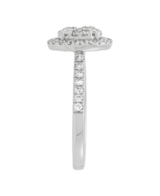 Diamond Cluster Engagement Ring (1 ct. t.w.) in 10k White Gold
