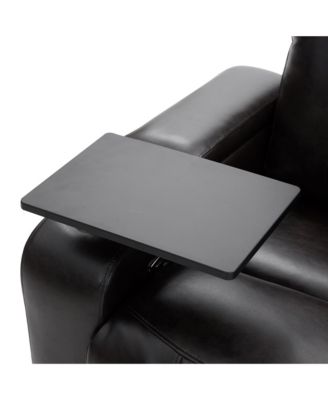 Power Motion Recliner with USB Charging Port and Hidden Arm Storage 2 Convenient Cup Holders Design and 360° Swivel Tray