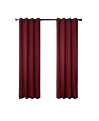 100% Polyester 250 GSM Riley 100% Blackout Grommet Panel 54" x 84" Burgundy