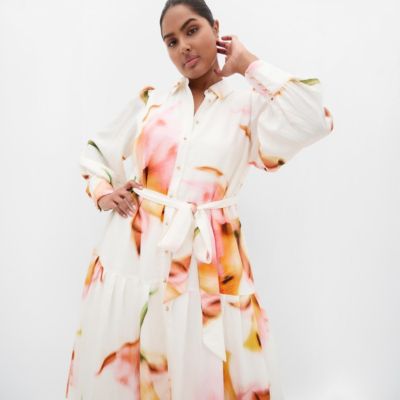 Women's Haze Bloom Print Maxi Dress