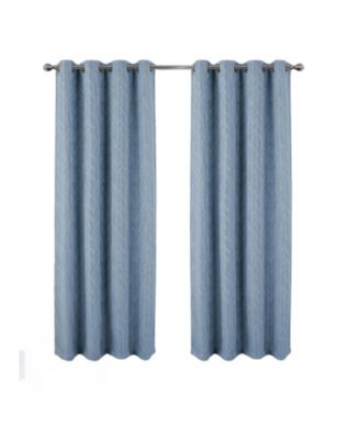 100% Polyester Reba Luxury Jacquard Blackout Grommet Curtain Panel 54" x 90" Wedgewood