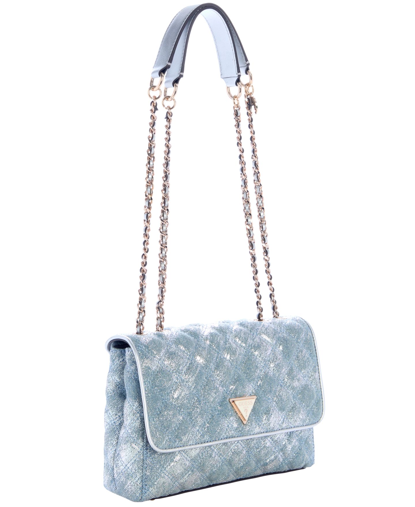 Женская сумка GUESS Giully Ii 2 Compartment Convertible Small Flap Handbag, цвет: Синий — фото 3