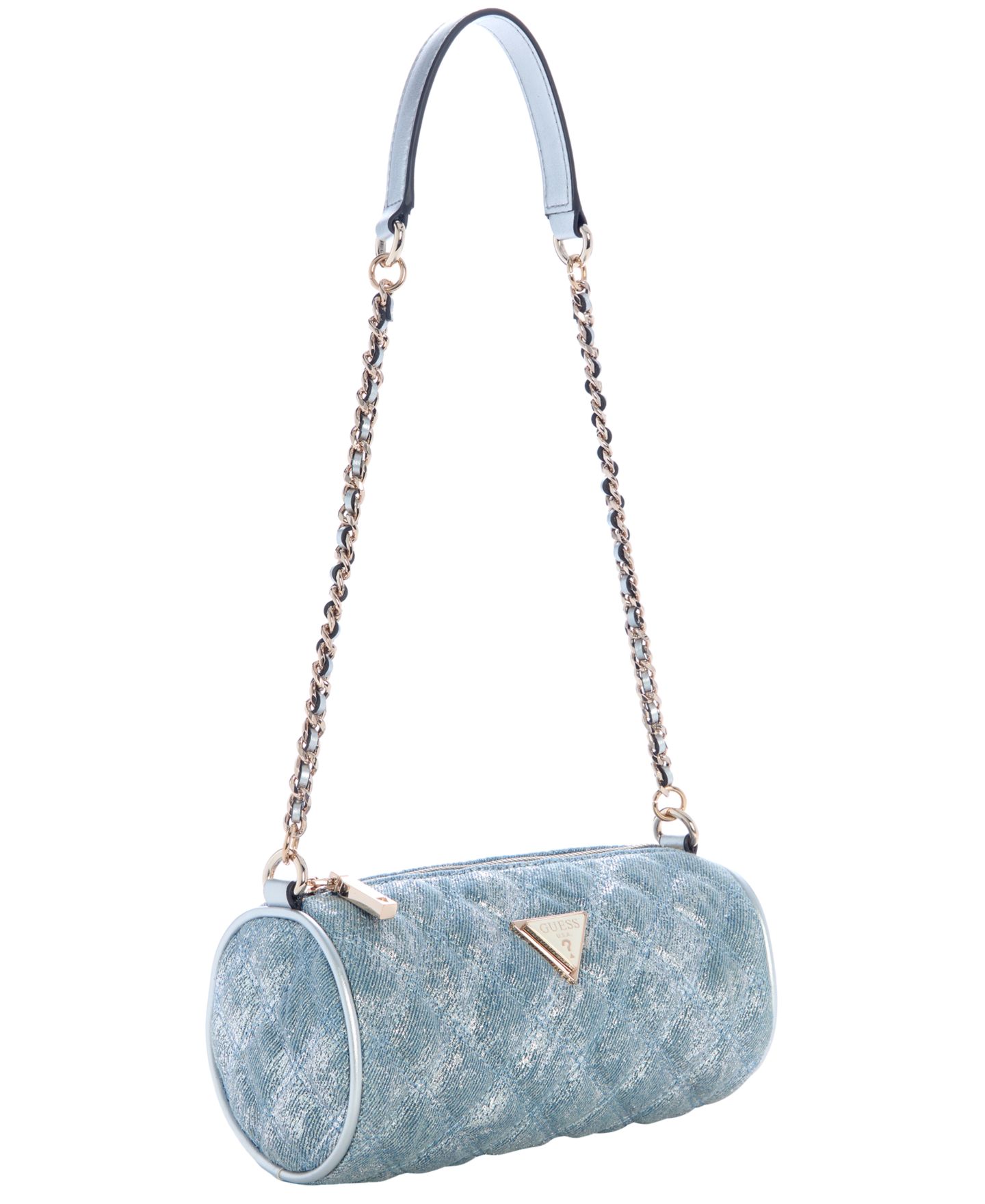 Женская сумка GUESS Giully Ii Small Barrel Top Zip, цвет: Синий — фото 3