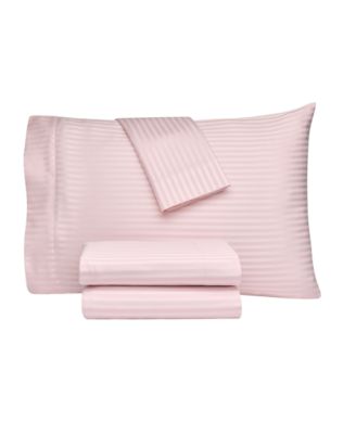 Dobby Stripe 200-Thread Count Cotton Blend 4-Pc. Sheet Set, Queen