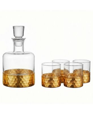 Daphne Decanter and Whiskey Glass Set, 5 Piece