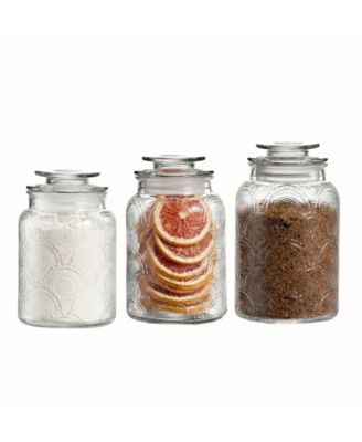 Glass Canister, Set of 3