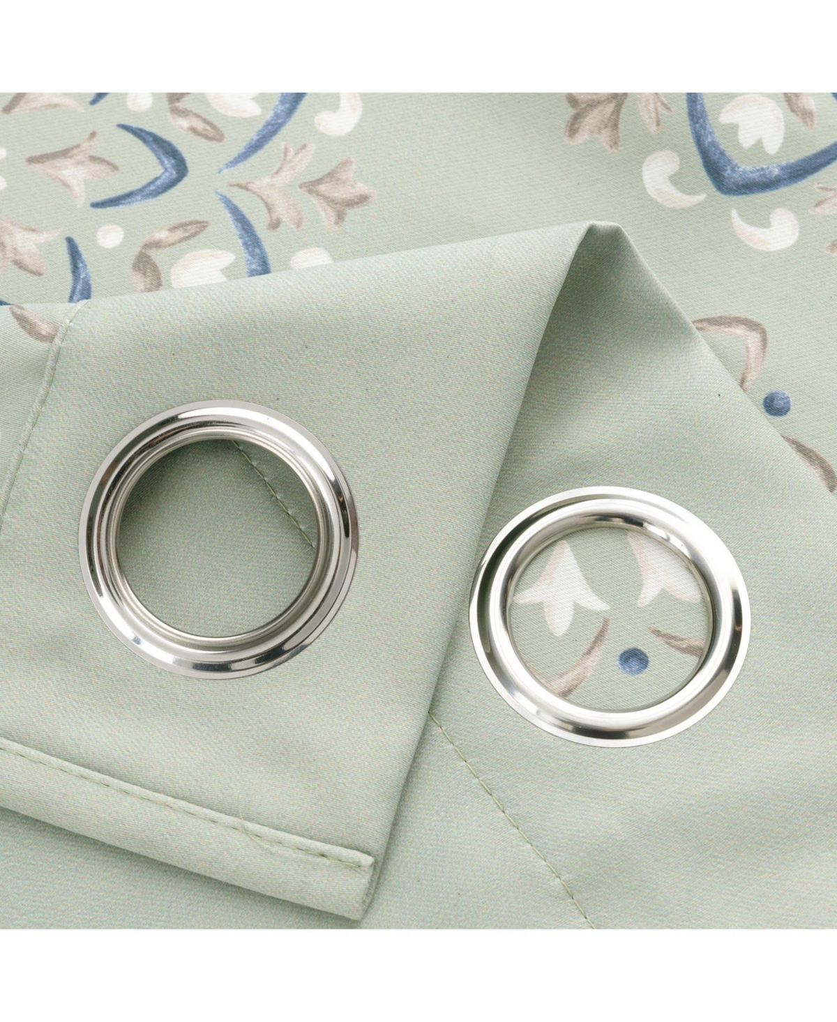 Rt Designers Collection 100% Polyester 190 Gsm Tilley Revisible Blackout Grommet Curtain Panel 54" x 95" Sage