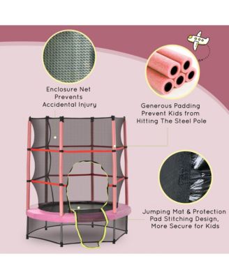 Φ5FT Kids Trampoline with Enclosure Net for Age 3 to 6 Years