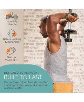 Adjustable Dumbbell 55lb Single – Quick-Change Adjustable Weight for Home Gym, Space Saving Gym Weights with Anti-Slip Handle