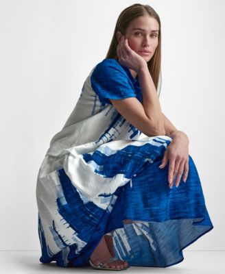 Women's Printed Short-Sleeve Camp Shirt