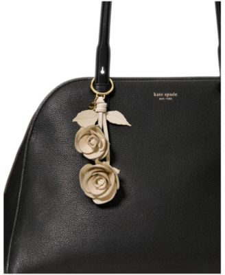 kate spade NEW YORK ローズ　革小物　ケース　チャーム kate spade new york Crinkle Patent Leather Stacked Rose Bag Charms