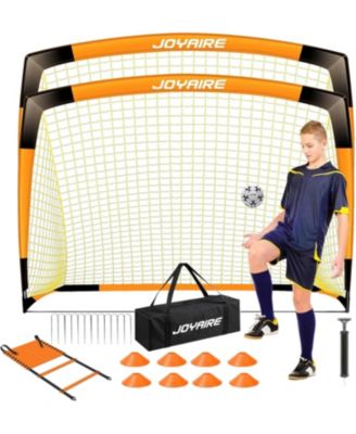 Pro-Grade 7x5ft Pop-Up Soccer Goal for Kids – Durable 5-Layer Tear-Resistant Net & 10mm Poles, Portable Set Includes Size 4 Ball