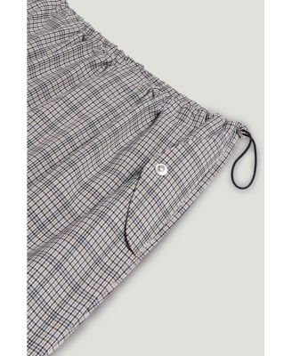 Women's Plaid Wide-Leg Drawstring Pants