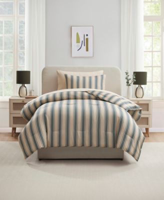 Luxury Soft Modern Striped Design 7-Pc. Comforter Sets