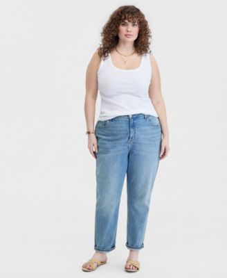 Trendy Plus Size Double Scoop-Neck Tank