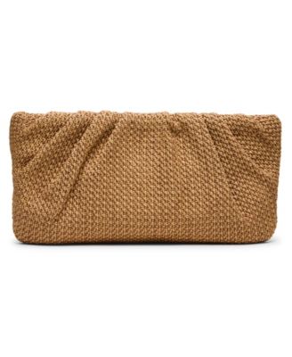 Palomaa Pleated Small Raffia Clutch