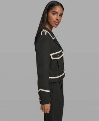 Women's Notch Lapel Cropped Jacket