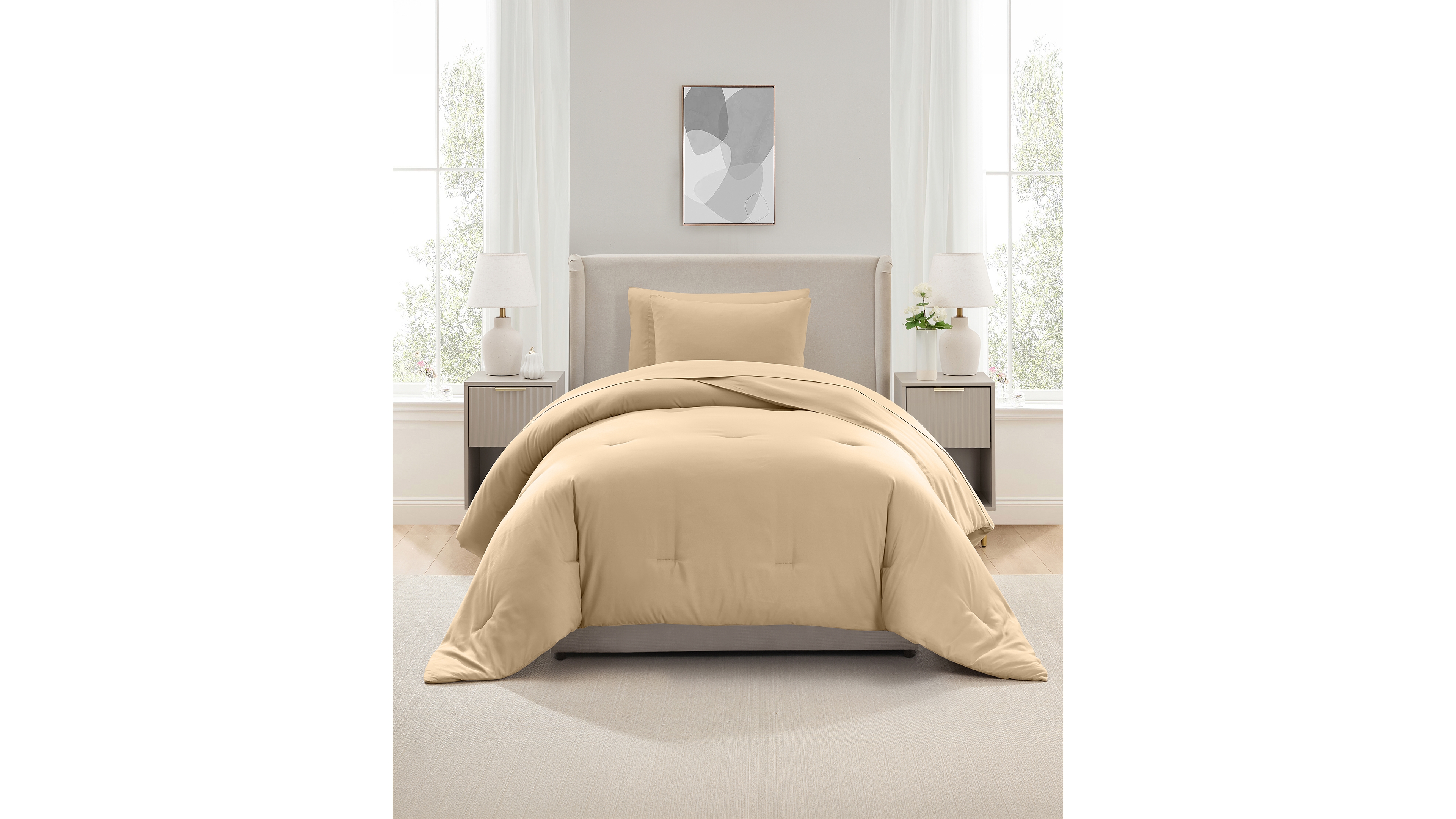 Nestl Luxury Soft Modern Design 5-Pc. Comforter Set, Twin Xl