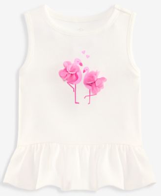 Toddler Girls' 2T-4T Mix & Match Flamingo Peplum Top