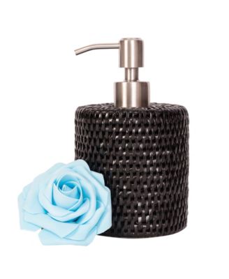 Artifacts Trading Company Rattan Stainless Steel Polished Finish Soap Pump Dispenser