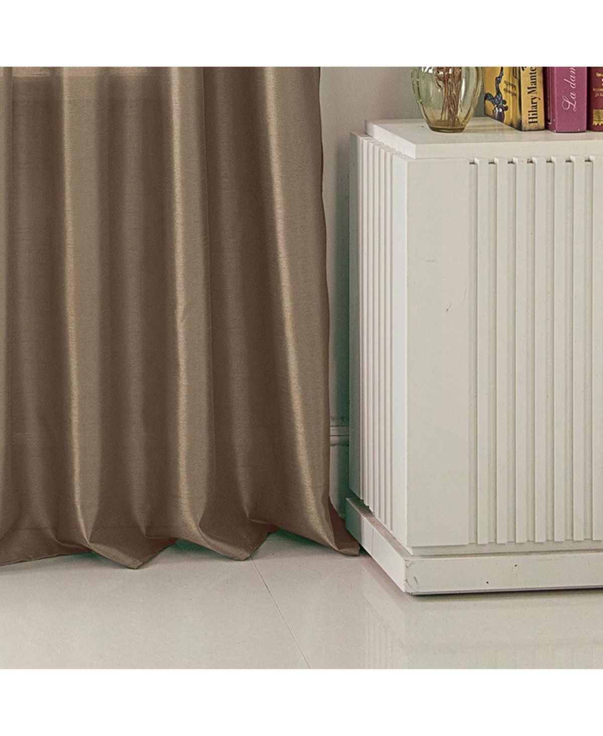 Rt Designers Collection 100% Polyester 82 Gsm Faux Silk Nikki Rod Pocket Curtain Panel 54" x 84"