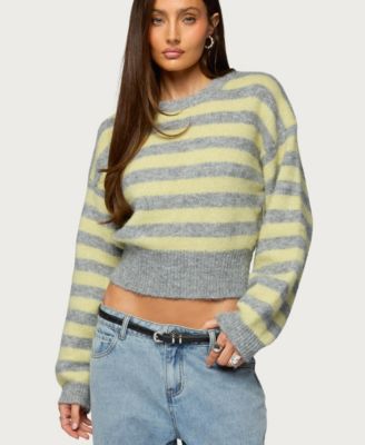 Women's Penelope Fuzzy Striped Sweater