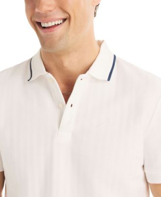 Men's Herringbone Short-Sleeve Polo Shirt