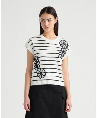 NVLT Women's Sleeveless sweater with Sequin Detail