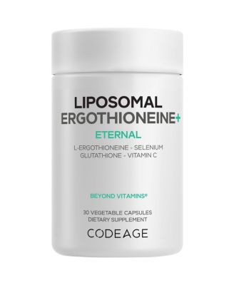 Liposomal Ergothioneine+, L-Glutathione, Vitamin C, Selenium, Antioxidant Support, 30 Capsules