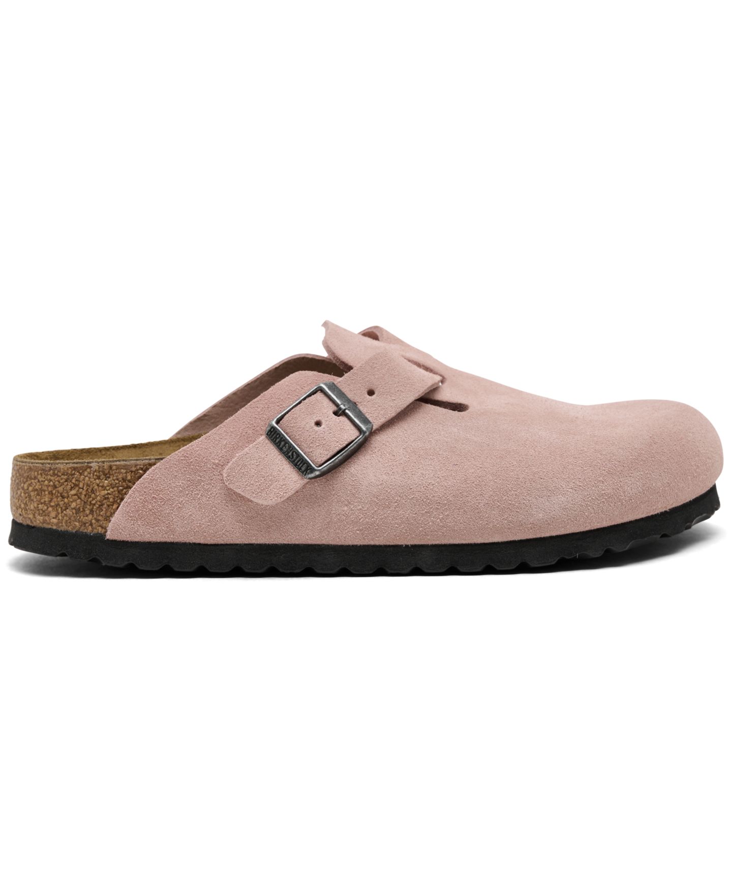 Женские повседневные замшевые сабо Birkenstock Boston, Finish Line, цвет: Розовый глиняный — фото 3