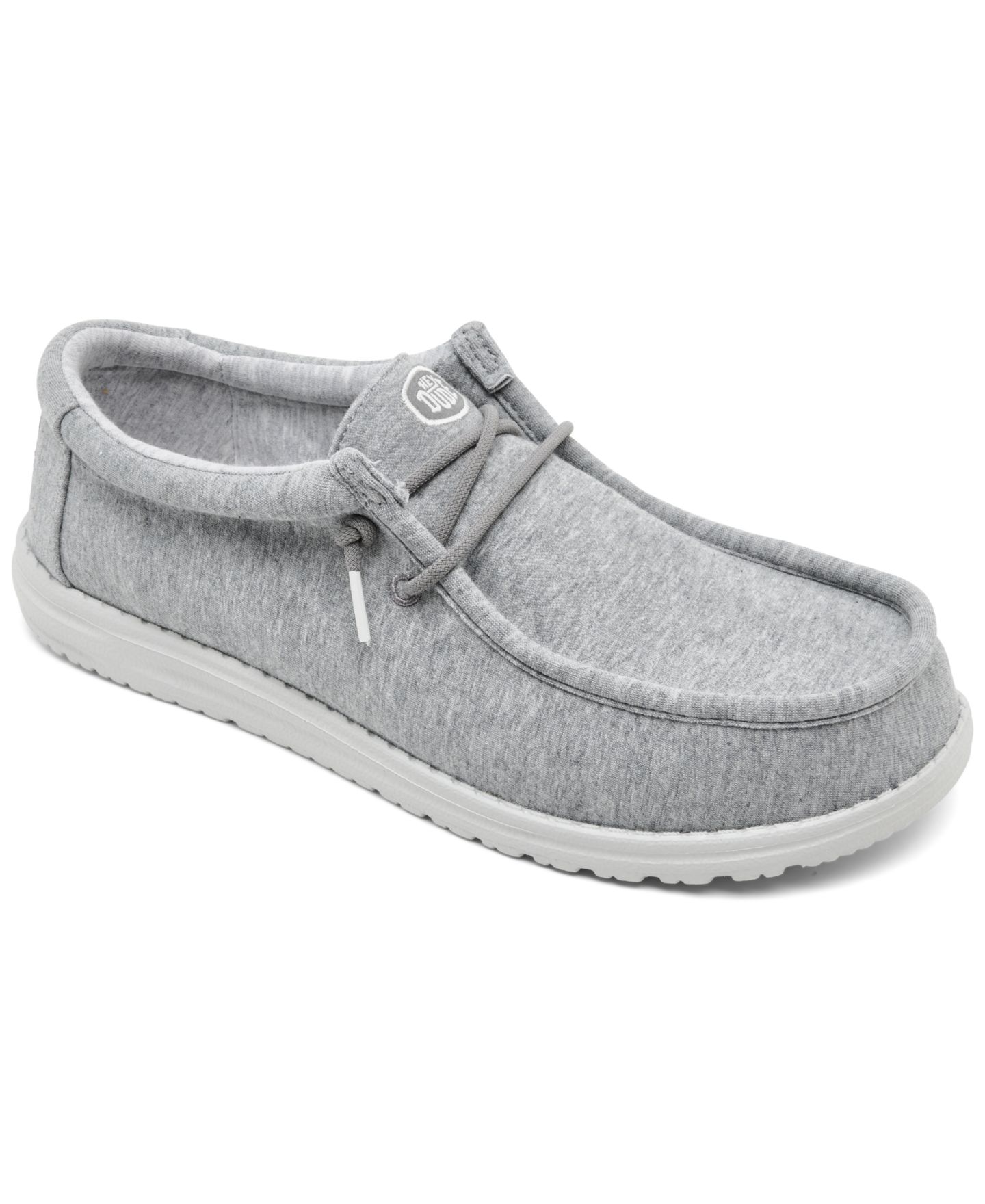 Мужские мокасины Hey Dude Wally Stretch Jersey Slip-On Casual Moccasins, цвет: Серый серо-коричневый — фото 1