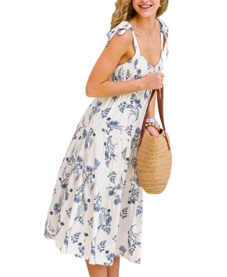 Women's V-Neck Pull-On Unlined Dress