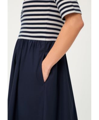 Women's Mixed Media Polo Dress