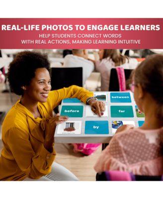 Flash Cards Set of 2 for Kids – Vocabulary Builder with Words, Sentences & Action Verbs