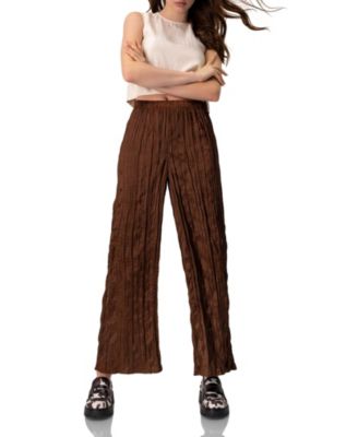 Women's Wide-Leg Pleated Trousers