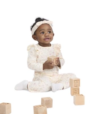 Babywear Baby Girls Bodysuit, Pants and Hairband, 3-Piece Set