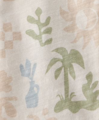 Boys' Toddler 2T-5T Palm Tree Tropical Top and Short Set, 2-Piece Set