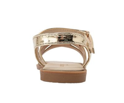 Girls Fashion Sandals – Stylish Dressy Shoes with Cherry Charm and Signature Logo Hardware