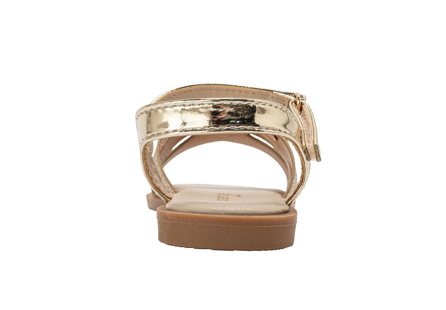 Сандалии Bebe Fashion Sandals - Stylish Dressy Shoes with Cherry Charm and Signature Logo Hardware для девочек, цвет: Светлый золотой — фото 3