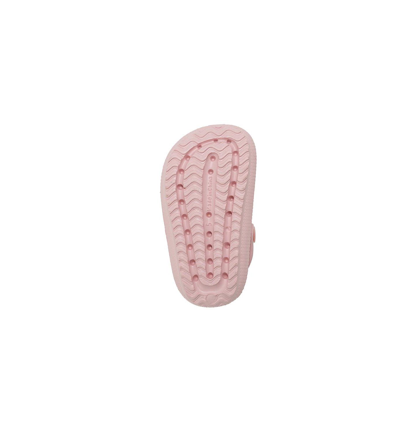 Детские шлёпанцы Bebe из EVA на платформе с радужным покрытием и морскими подвесками, цвет: Светлый розовый — фото 7