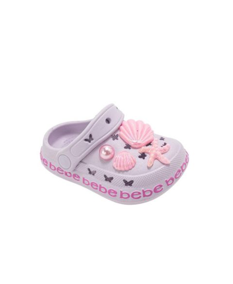 Сабо Bebe Lightweight EVA Clogs - Slip - On Comfy Shoes with Sea Life Charms для девочек, цвет: Лавандовый