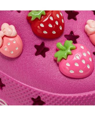 Little Girls EVA Lightweight Clogs - Slip - On Comfy Shoes with Fruit Charms