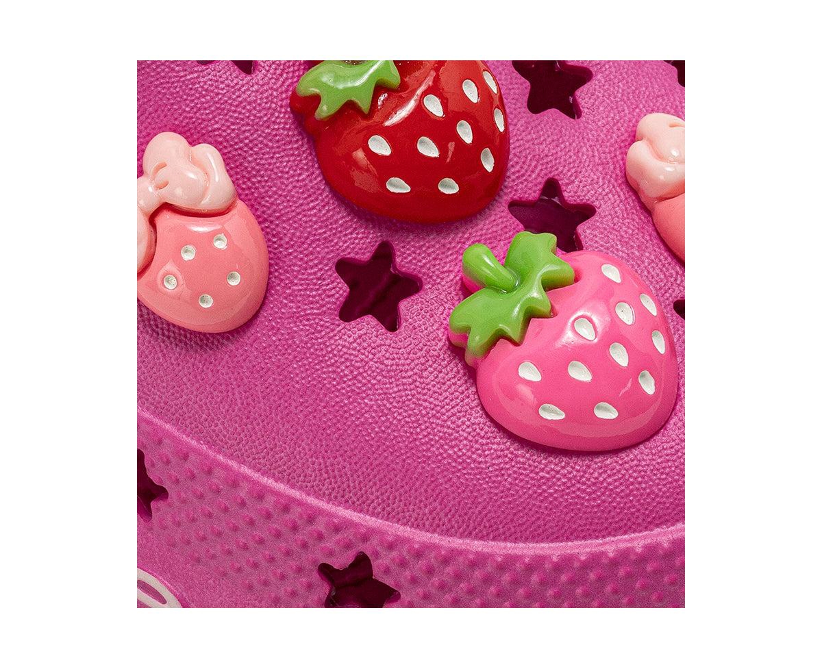 Bebe Little Girls Eva Lightweight Clogs - Slip On Comfy Shoes with Fruit Charms