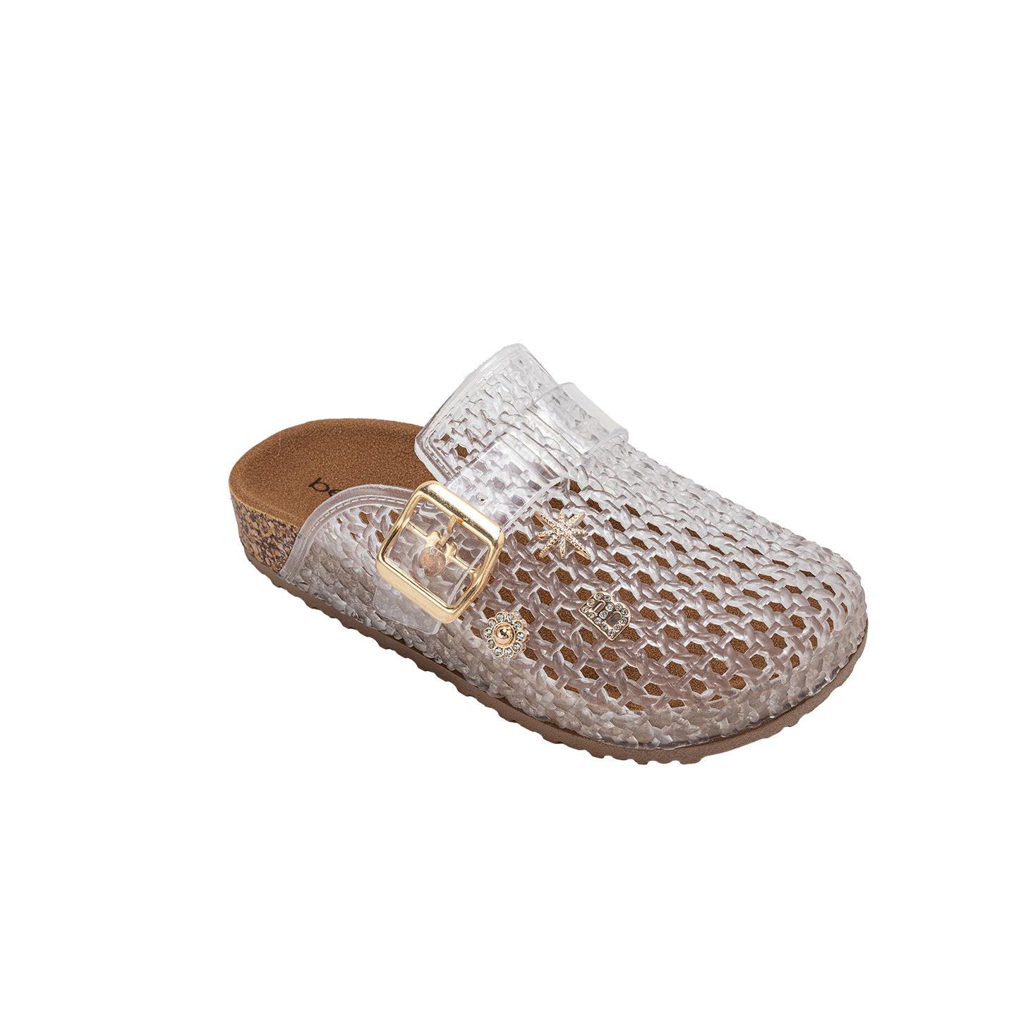 Сабо Bebe Footbed Jelly Clogs - Easy Slip-On Design with Buckle and Charms для девочек — фото 1