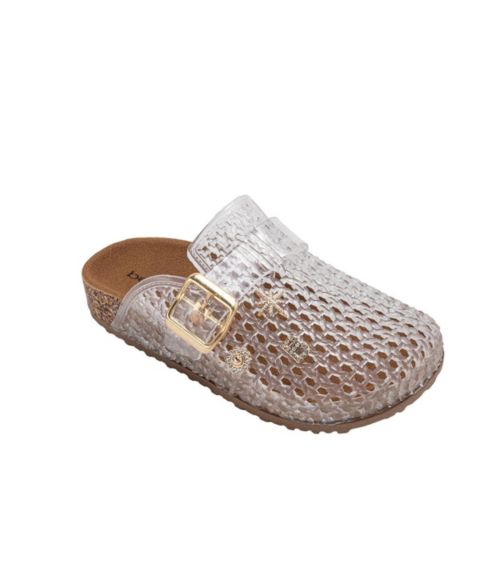 Сабо Bebe Footbed Jelly Clogs - Easy Slip-On Design with Buckle and Charms для девочек
