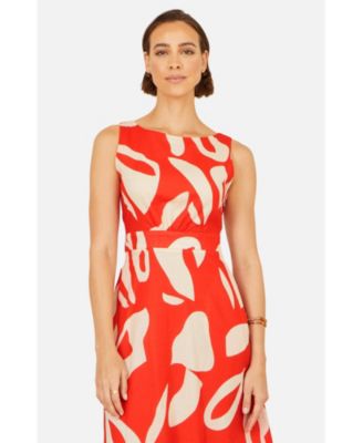 Women's Cotton Abstract Print Maxi Dress